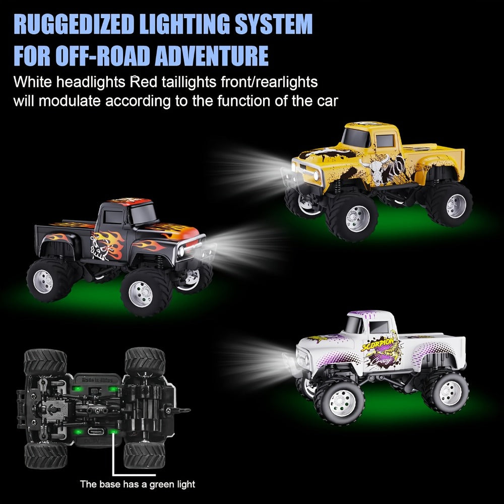 Remote Control Car, 1:64 Die-Cast Monster Truck with 2.4GHz Control, LED Headlights and Five Color Options — image 15