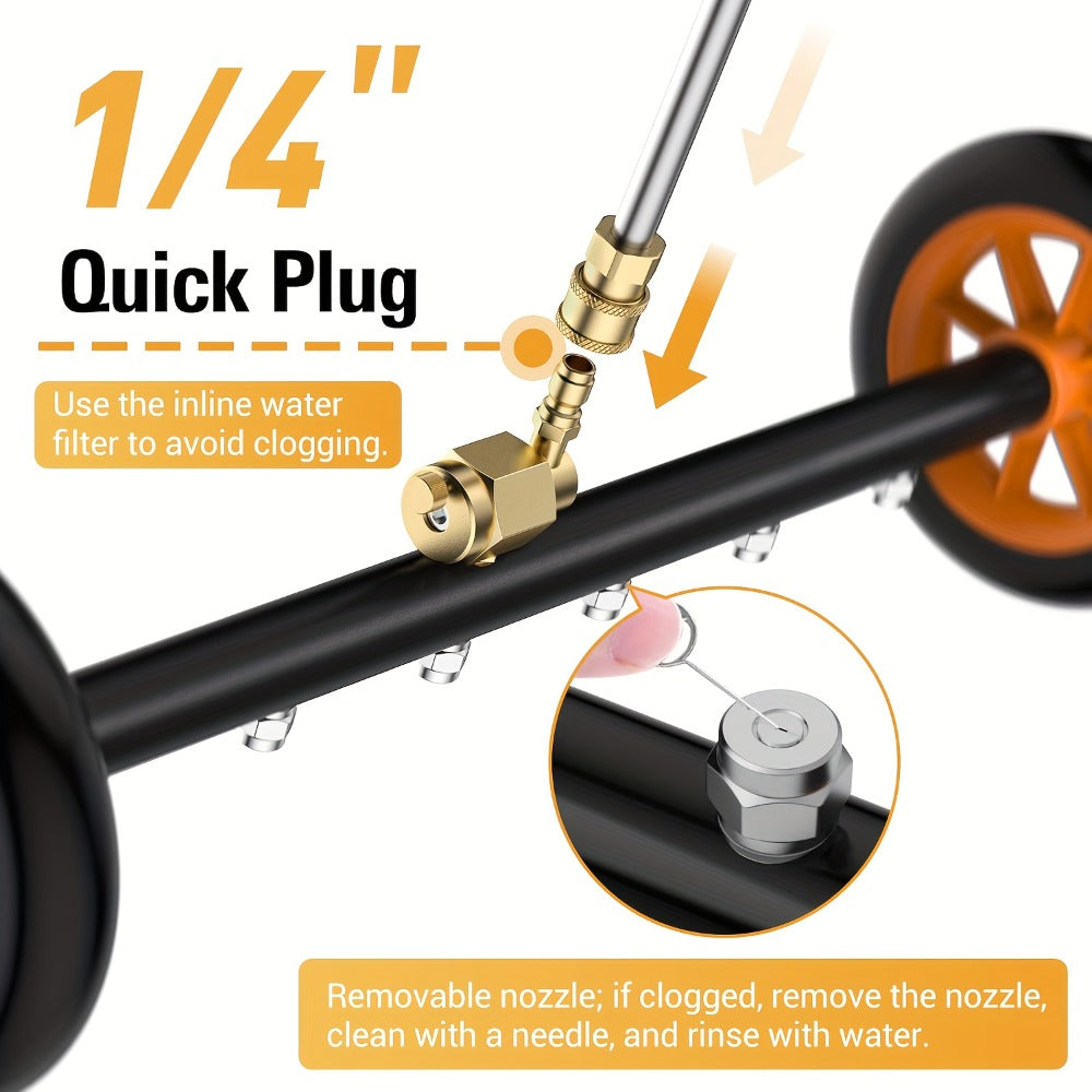 Undercarriage Cleaner with 4000 PSI Rating, Seven Nozzles, Rolling Bar and Three Extension Wands — image 6