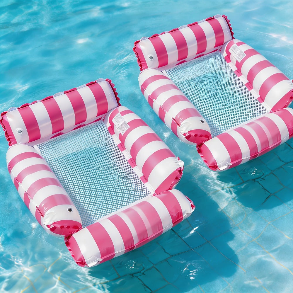 Striped Mesh Pool Float Chair Set, 110cm Size in Blue, Dark Blue, Pink or Mixed Two- and Three-Piece Options — image 4