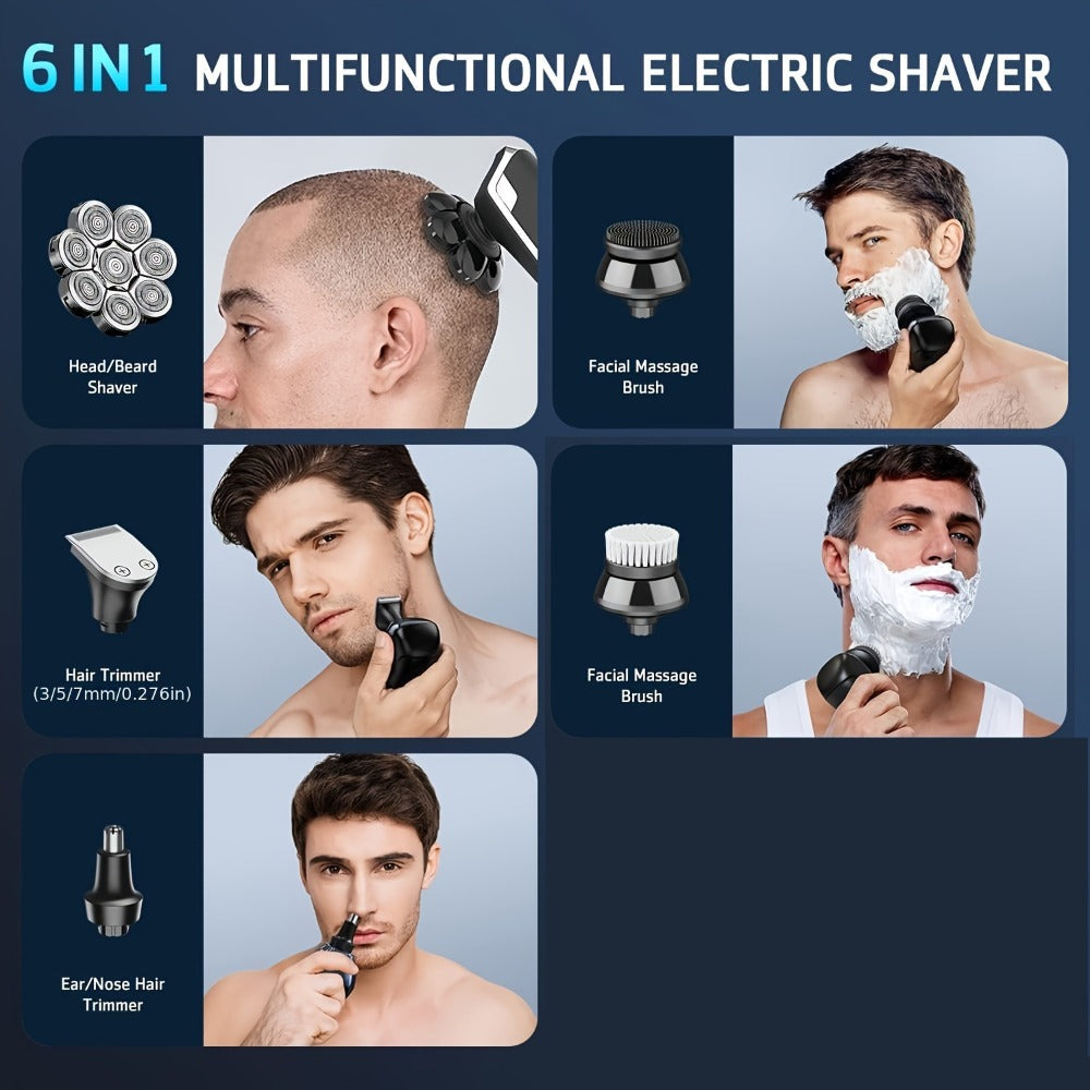 Head Shaver for Men in a 5-in-1 8D Electric Razor Beard Grooming Kit Design with Multi-Directional Floating Blades — image 10