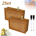Wooden Savings Bank with Digital Counter 2-Pack, 7.87x5.7" Adult Coin Bank Holds $10, 000, Savings Goal Tracker Box — image 1