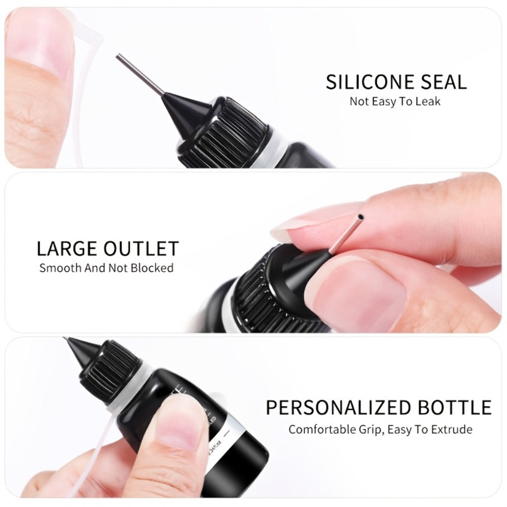 Nail Rhinestone Adhesive Gel 2pcs 0.34oz Clear Sticky Glue for 3D Nail Art Gems Charms Crystals Drill Jewelry — image 10