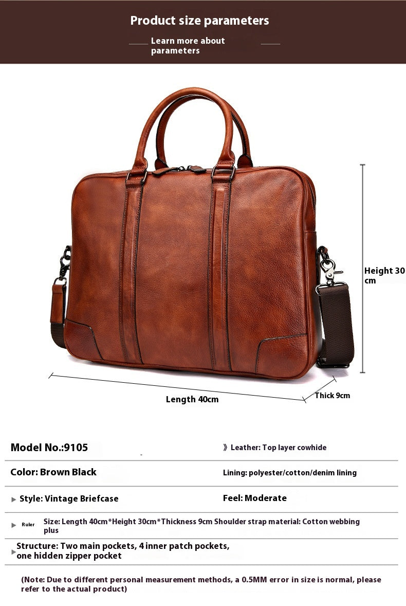 Skeleton-skin Genuine Leather High-grade Briefcase