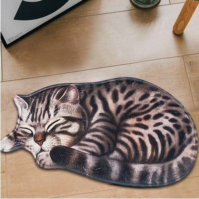 Cartoon cat floor mat bathroom bathroom kitchen absorbent anti-slip mat door mat foyer bedroom carpet without lint