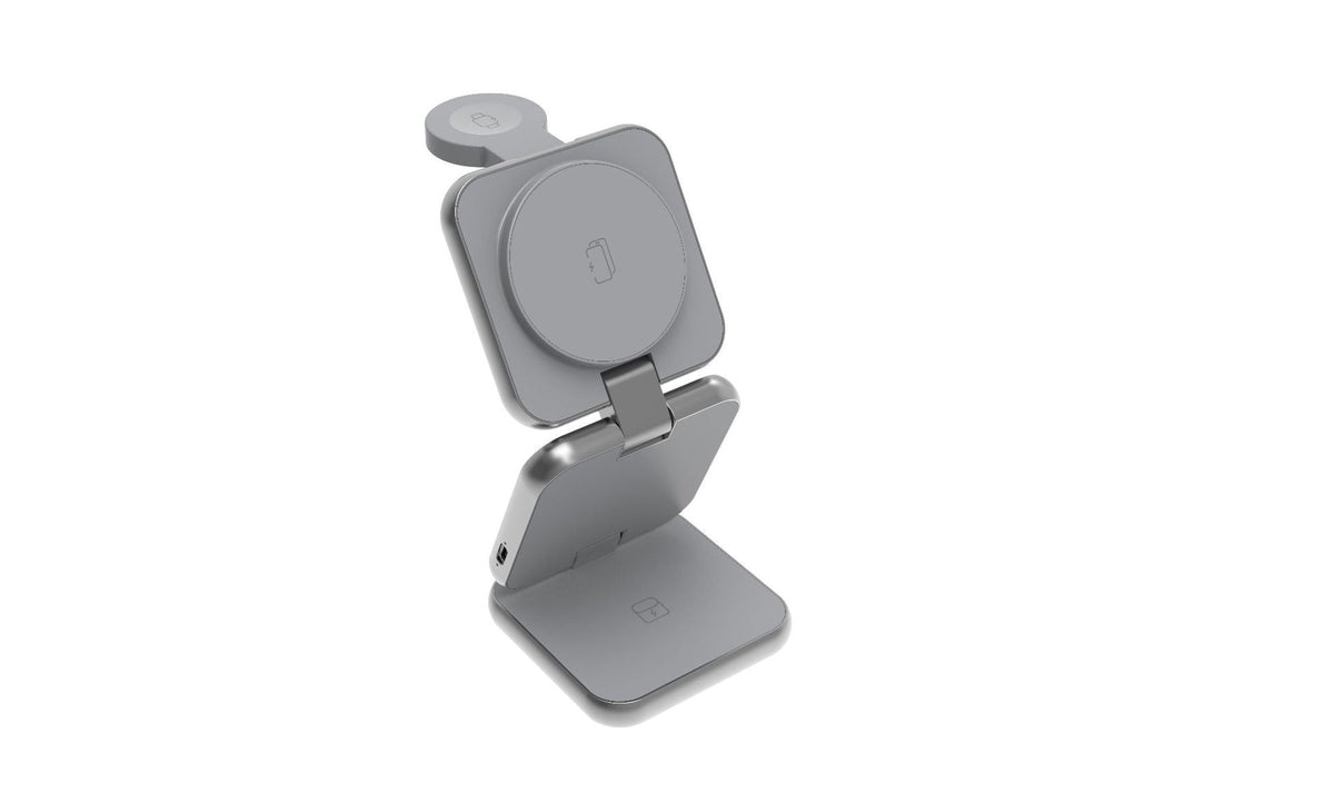 Foldable 3-in-1 wireless charger for mobile phones magnetic wireless fast charging suitable for Huawei Apple Watch charger - V.I.P Digital Presence