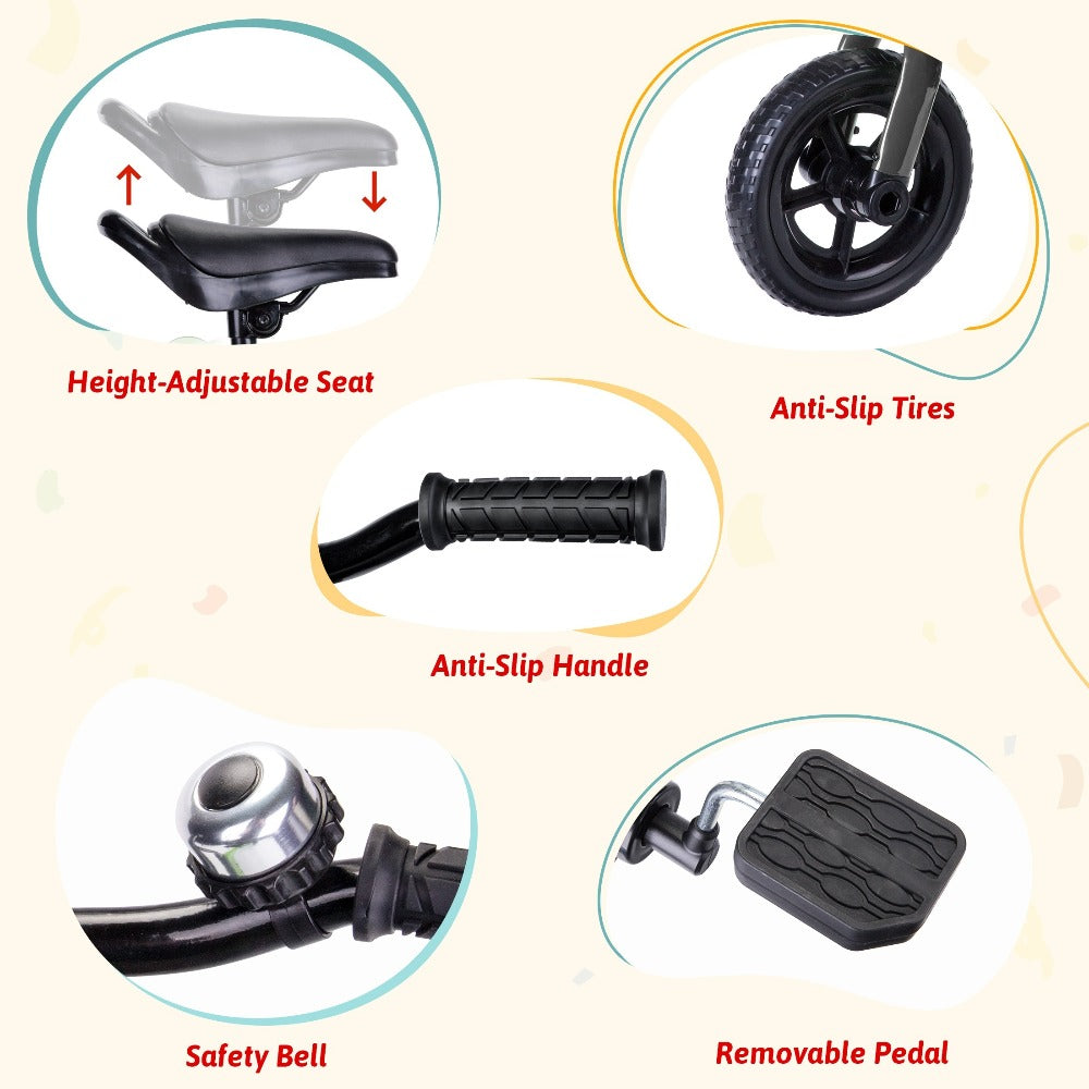 3-in-1 Foldable Toddler Tricycle Balance Bike with Detachable Pedals with the Listed Color, Size or Set Options for Everyday 