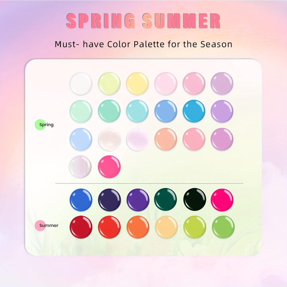 Gel Nail Polish 8-Color Rhapsody Pastel Set with Soft Muted Tones for All-Season UV/LED Soak-Off Nail Art — image 4