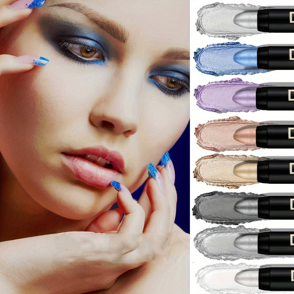 Gel Eyeshadow Stick Pencil Set 16 Colors Pearl Shimmer Matte Blendable Eye Makeup Crayons, for Makeup, Travel and Everyday Va