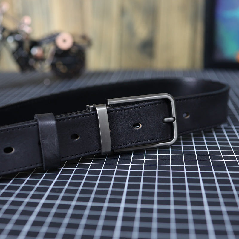 Men's Vintage Genuine Leather Belt With Pin Buckle