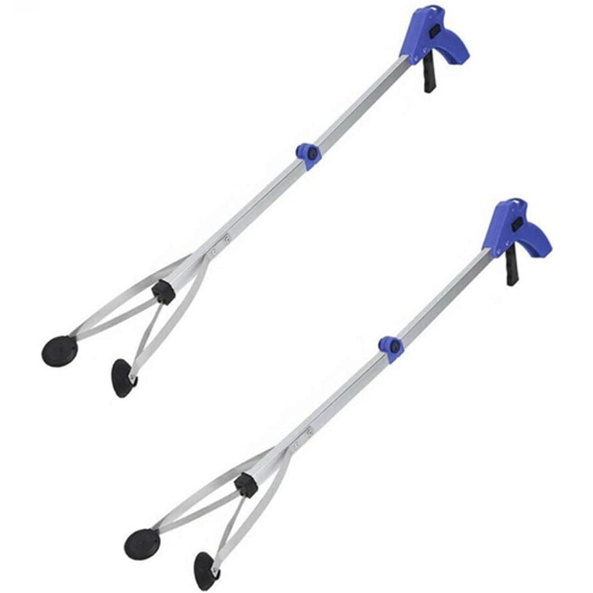 32-Inch Foldable Reacher Grabber 2-Pack with Aluminum Extenders, Rubber Suction Cup Grippers and Ergonomic Handles — image 1