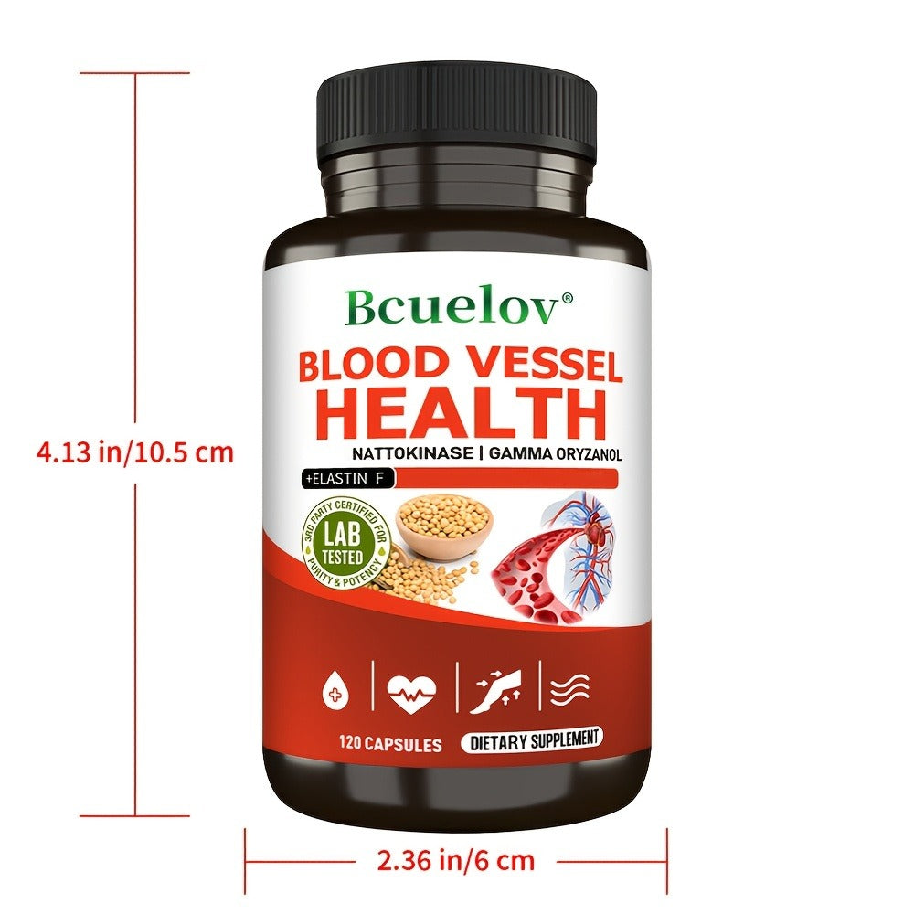 Nattokinase Supplement 120 or 240 Capsules, Gamma-Oryzanol Cardiovascular Formula for Heart Health — image 7