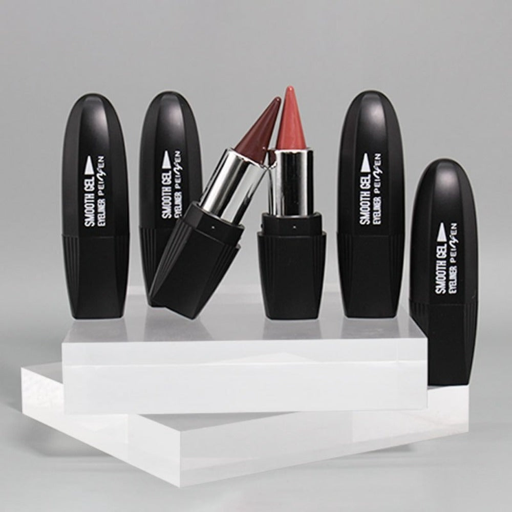 Six-Color Twist-Up Cream Liner Set for Makeup in Brown, Black and Red-Brown Shades with 3g Sticks — image 6