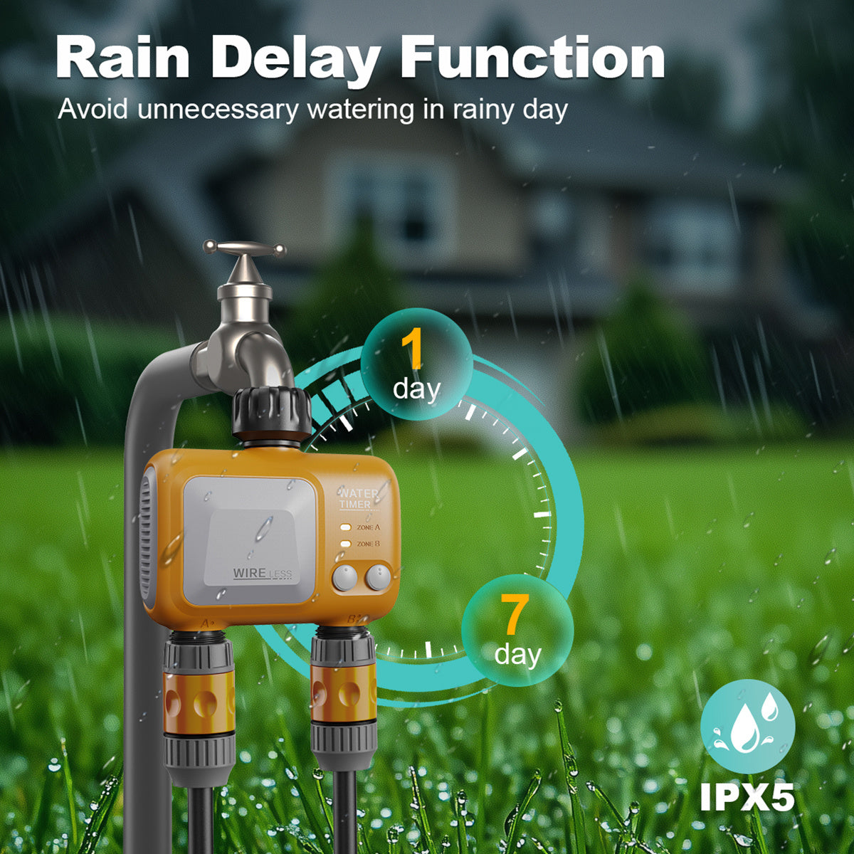 WiFi Hose Timer Dual Outlet Smart | App Control Garden Lawn Irrigation — image 1