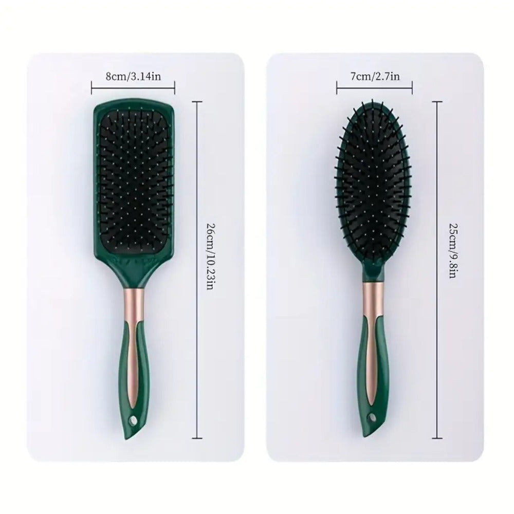 Hair Accessories Five-Piece Green Brush and Comb Set with Cushion Brush, Pick and Styling Tools — image 20