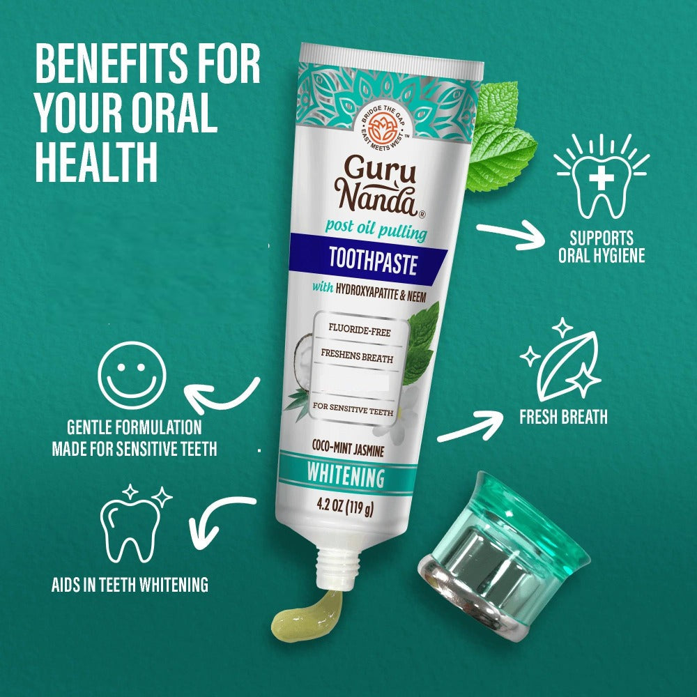 Hydroxyapatite Whitening Toothpaste Fluoride Free, Natural Teeth Whitening for Sensitive Teeth Stain Removal — image 4