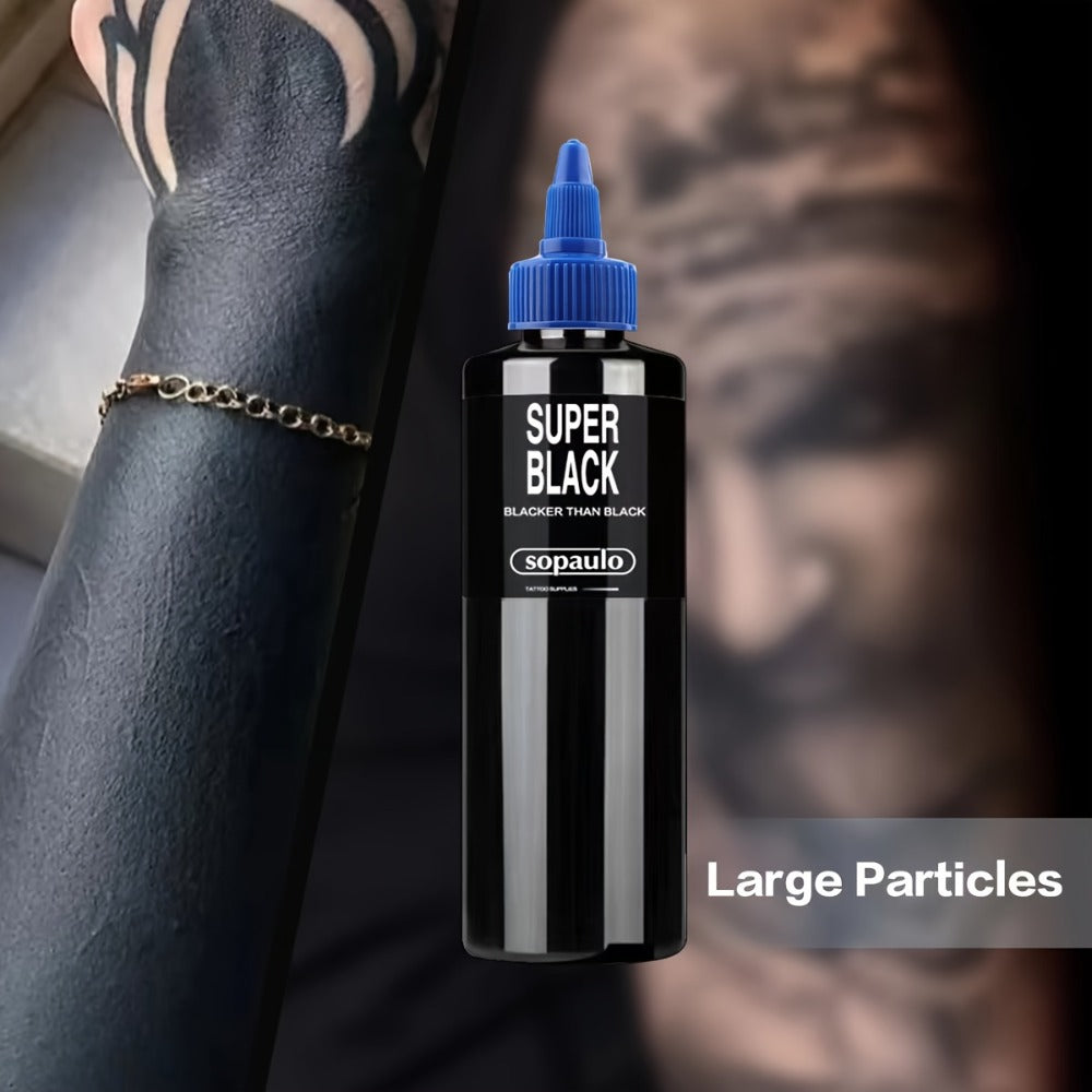 Tattoo Ink 8oz 240ml Single Black Bottle with Ultra-Dark Color Label and Large-Capacity Format — image 7