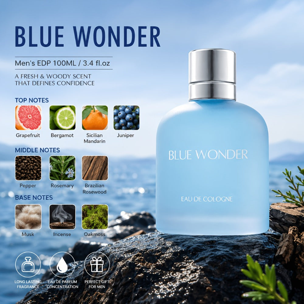 Men's Eau De Cologne Spray 3.4 fl oz, Grapefruit, Bergamot & Juniper Fragrance, Perfect Gift for Dating — image 7