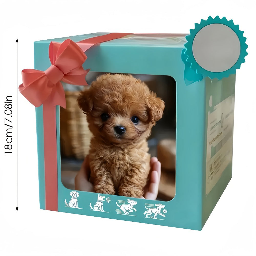Simulation Puppy Robot Electric Interactive Dog Toy, Auto Walking, Barking & Tail Wagging, Plush Biomimetic Pet with Dog Bone