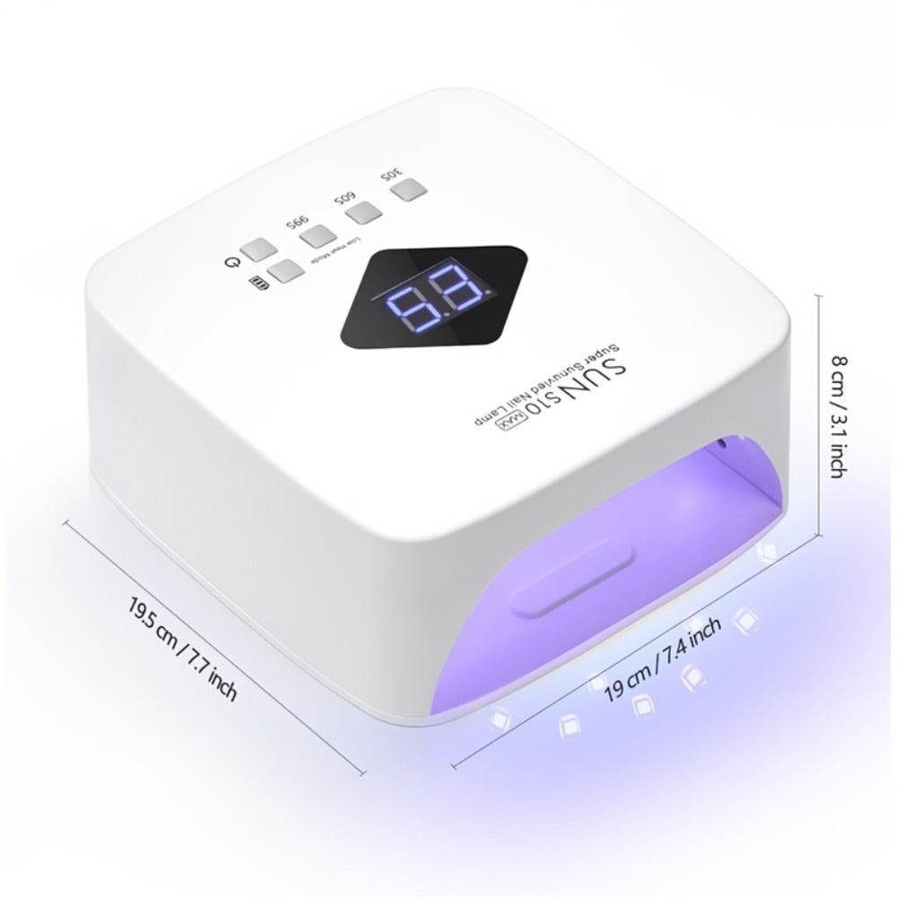 SUN S10 MAX Rechargeable LED Nail Lamp with 30 Dual-Light Beads, LCD Display and Three Timers — image 4