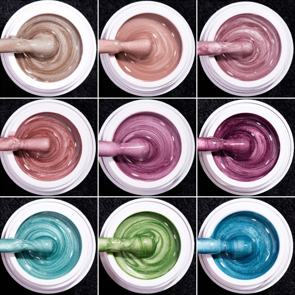 Nine-Color Cat Eye Gel Polish Jar Set with MORDDA Flower Order Shades and Included Magnetic Tool — image 8