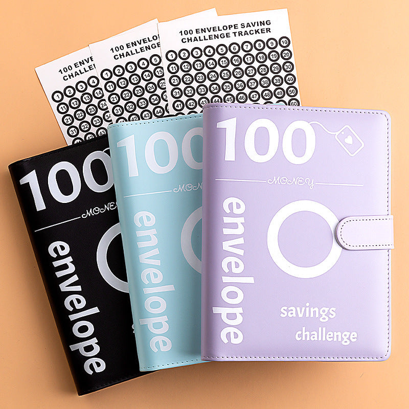 100 Envelope Challenge Binder Couple Save Money Challenge Envelope Sheet Pocket Book