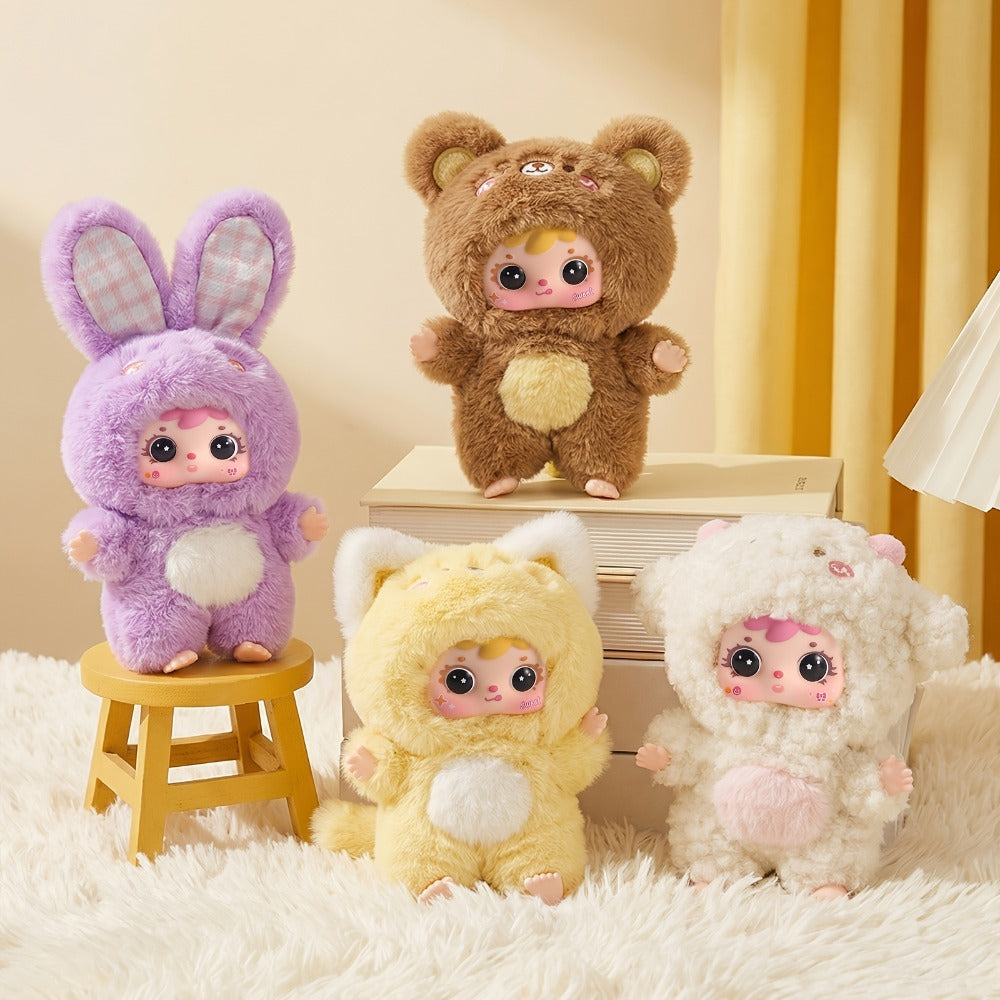 Kawaii Plush Keychain Charm, Cute Pet Healing Doll Rabbit Bear Stuffed Animal Bag Pendant, Random Style — image 3