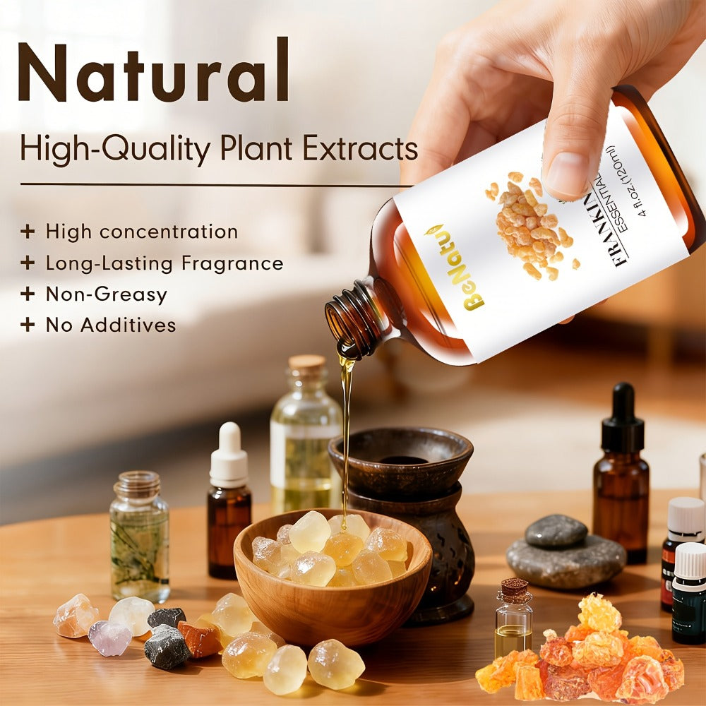 120ml Essential Oil Bottle with Frankincense, Lemon, Lemongrass or Rosemary Labels and 1- or 2-Bottle Options — image 2