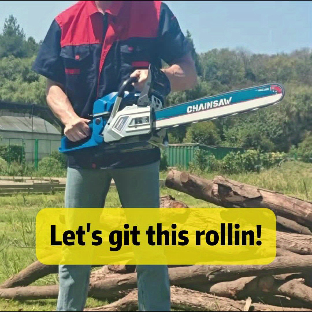 62CC 20-Inch Gas Chainsaw Kit in Five Colors with Bar Cover, Tool Pouch and Fuel Container — image 14