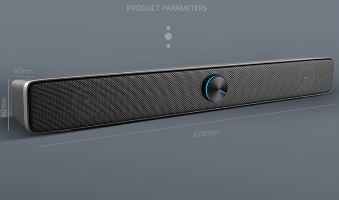 Long speaker notebook mobile phone desktop audio