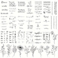 Temporary Tattoos, 30-Sheet Floral and Letter Set with Black Linework Designs for Face, Neck, Arm and Wrist — image 6
