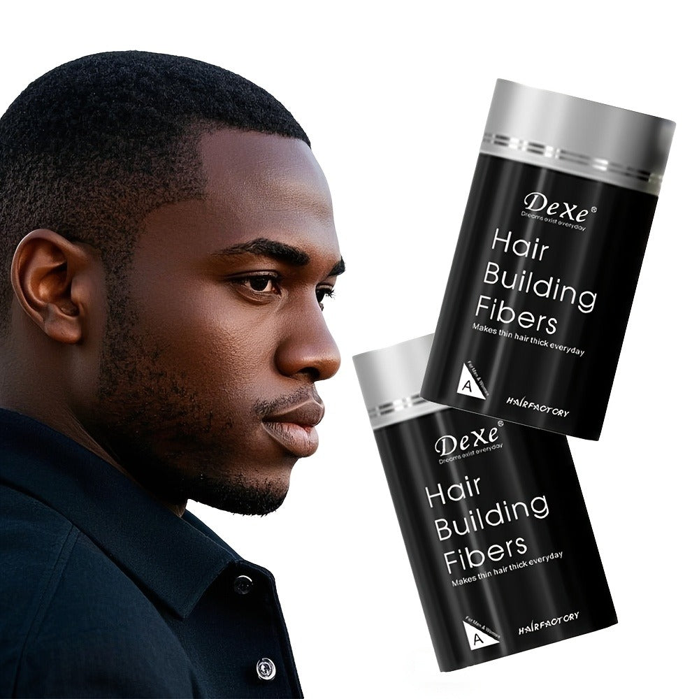 DeXe Hair Fiber Powder 2pcs x 22g, Natural Fine Thickening Fibers for Thinning Hair & Bald Spot Coverage — image 4