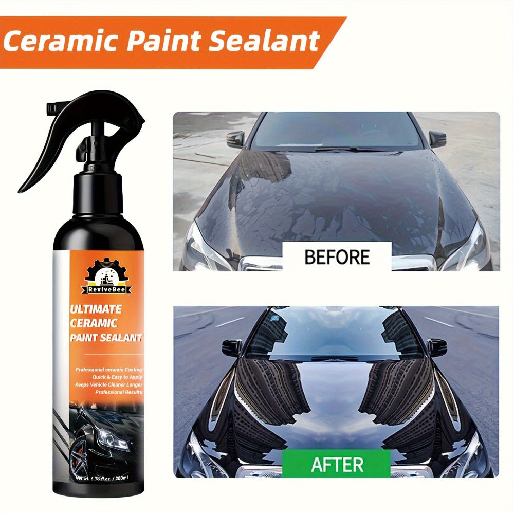 Nano Ceramic Paint Sealant 200ml – Car Ceramic Coating, Paint Restorer & Polish for Long-Lasting Gloss and Paint Protection —