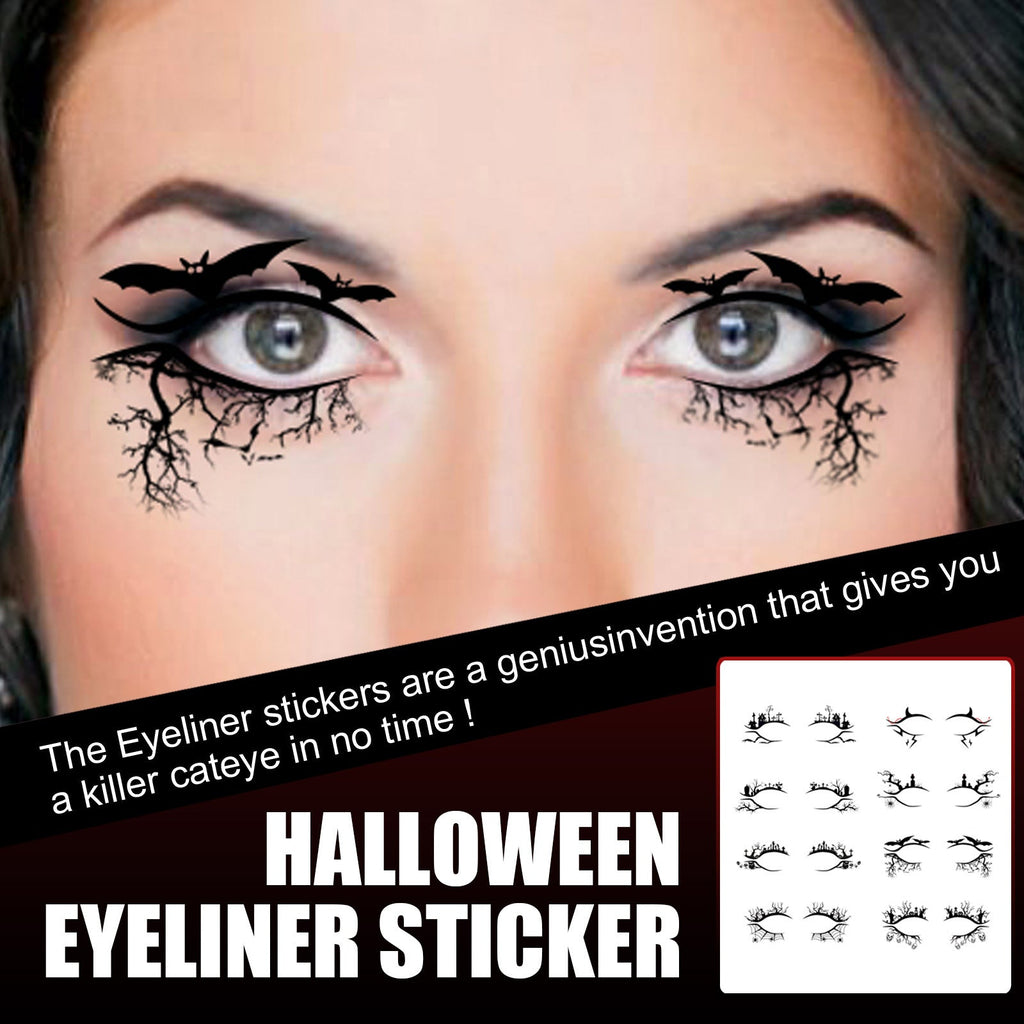 Halloween Eyeliner Stick Scary Fashion Party Makeup Kit Bat Spider Decorative Eyeliner Eyeshadow Stick