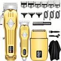 Hair Clippers & Trimmers Three-Piece Set with Full-Size Clipper, T-Blade Detailer, Foil Shaver and LCD Displays — image 17