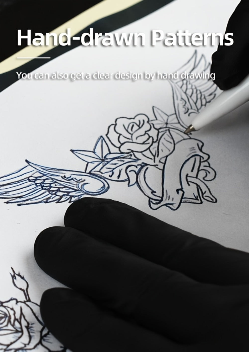 Tattoo Transfer Paper 100 Sheets 4-Layer Thermal Stencil, Sharp Precise Design Transfer, Hand Drawing & — image 13
