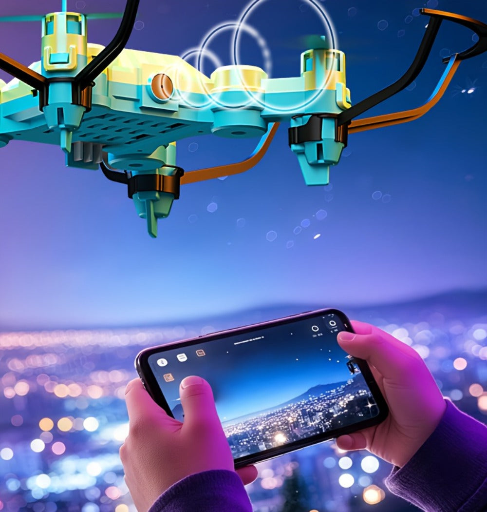 Watch-Controlled Mini RC Drone with Two Rechargeable Batteries in Blue, Green or Black for Indoor Flight — image 16