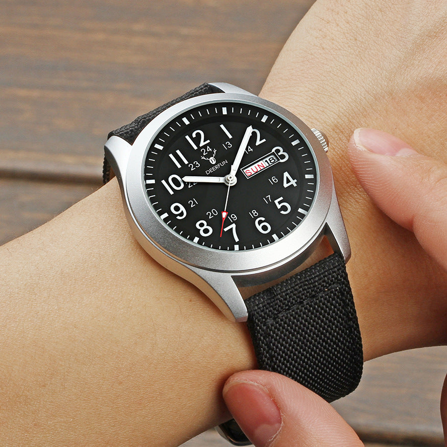 Classic Men's Nylon Canvas Waterproof Sports Watch
