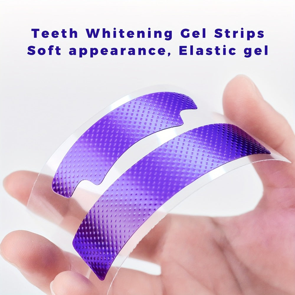 Teeth Whitening Strips 28 Pairs Purple Color Corrector Peroxide Free Enamel Safe Gentle Whitening Kit — image 4