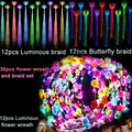 Light Up Flower Crown Headbands 36 Pack Bulk LED Fiber Optic Floral Tiara Glow Party Favors for Women Girls — image 2