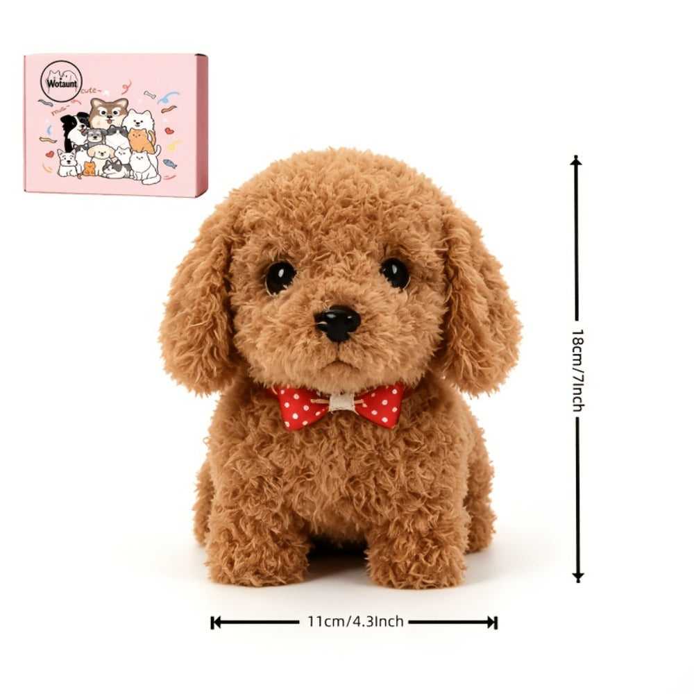 Electronic Plush Puppy Toy in Teddy Brown with Walking, Barking, Hip-Twist and Tail-Wagging Movements — image 3