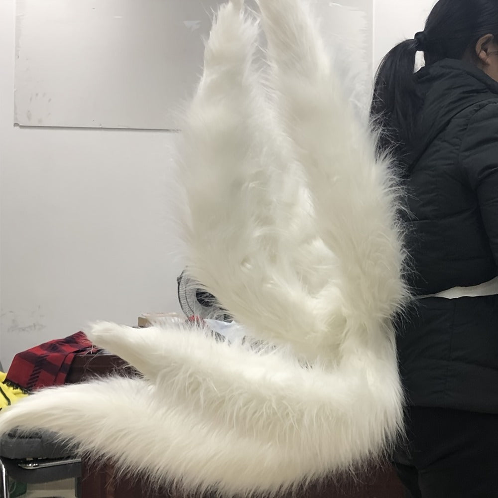Costume Accessories Nine-Tailed Fox Prop, 31.5-Inch Knit Cover with Alloy Frame for Naruto and Ahri Styling — image 4