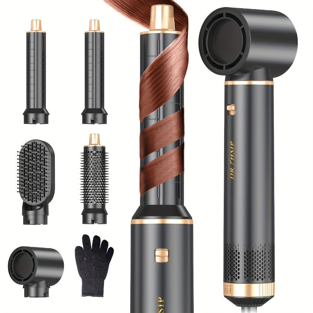 5-in-1 Hot Air Brush Negative Ion Hair Styler Blow Dryer Curler Straightener Volumizer, for Home, Travel and Salon Hair Styli