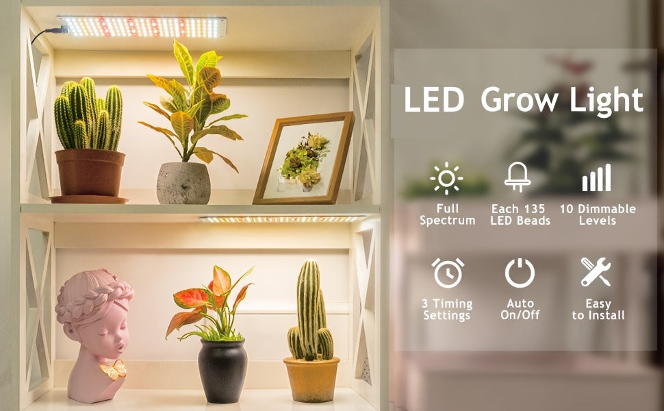 Grow Light, Full Spectrum 270 LED Timer Dimmable Indoor Plants Seedling for Garden, Patio and Yard Use — image 8