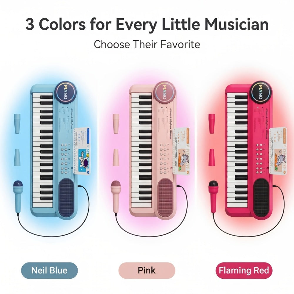 Kids Electronic Keyboard Piano 37 Keys with Microphone, Multi-Function Musical Instrument Toy for Children — image 8