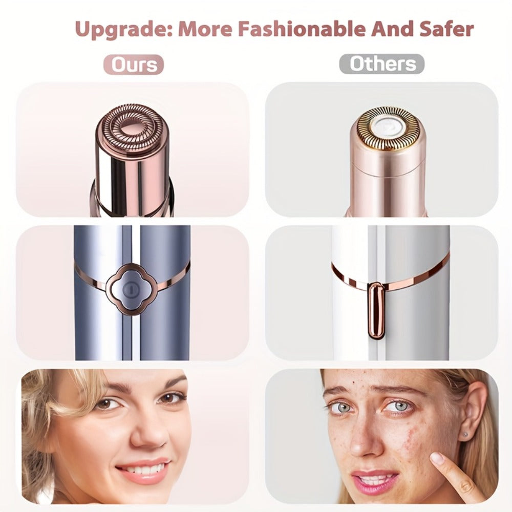 Electric Shaver for Women USB Rechargeable Epilator Hair Remover Face Bikini Legs Arms, for Everyday Face, Beard and Body Gro