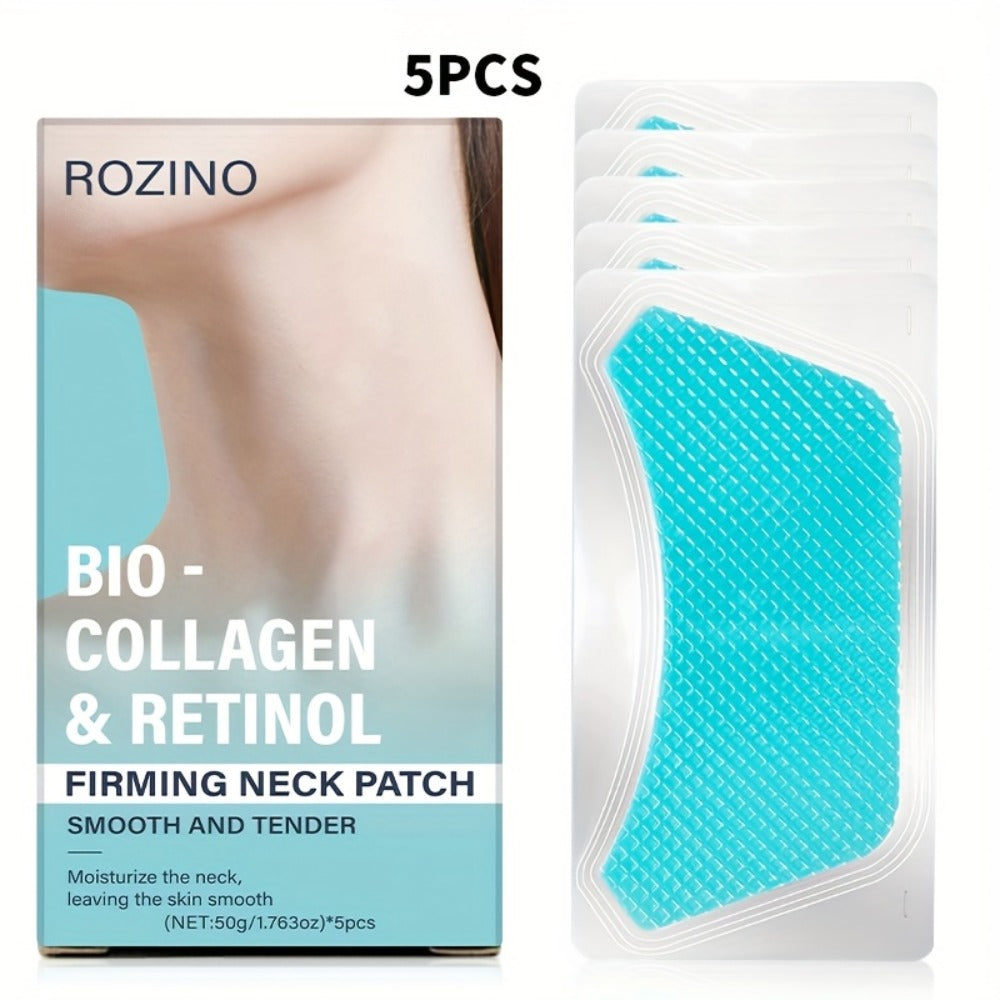 Neck Mask Patch 5pcs & Lifting, Bio Collagen, Bee Venom & 4-in-1 Retinol Gel Patch, Reduces Wrinkles & Sagging — image 3