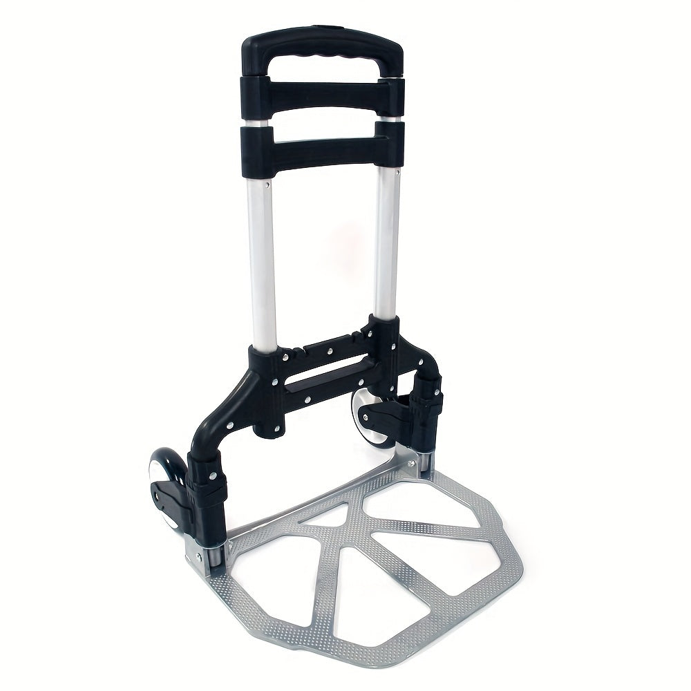 Folding Hand Truck Dolly Aluminum Collapsible Cart Portable Luggage Trolley 165 lbs Capacity — image 2