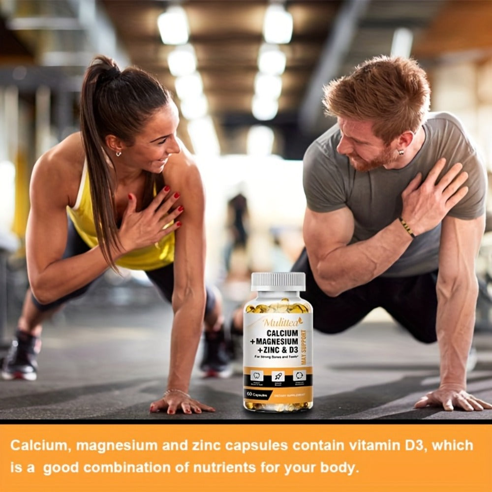 Calcium Magnesium Zinc & Vitamin D3 Capsules, 4-in-1 Synergistic Bone Strength & Immune Support — image 6