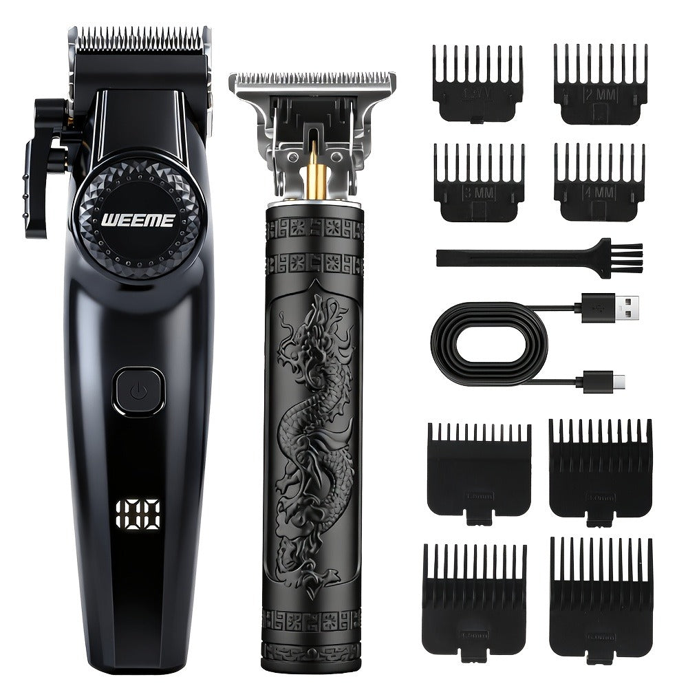 Hair Clipper WEEME Dragon and Phoenix Two-Tool Set with USB-C Charging, Four Guide Combs and Three Finishes — image 2