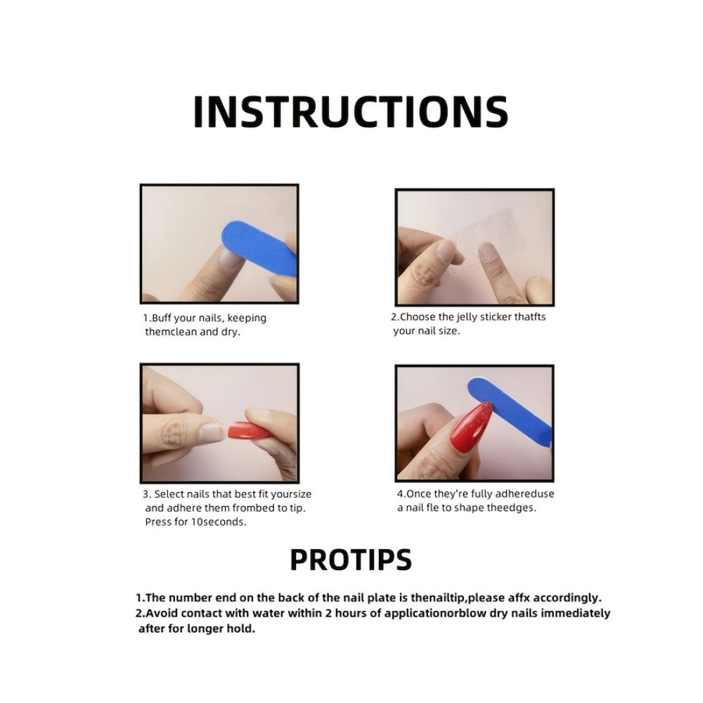 Press On Nails 576-Piece Assorted Set with Square, Almond, Oval and Ballerina Shapes in Three Lengths — image 6